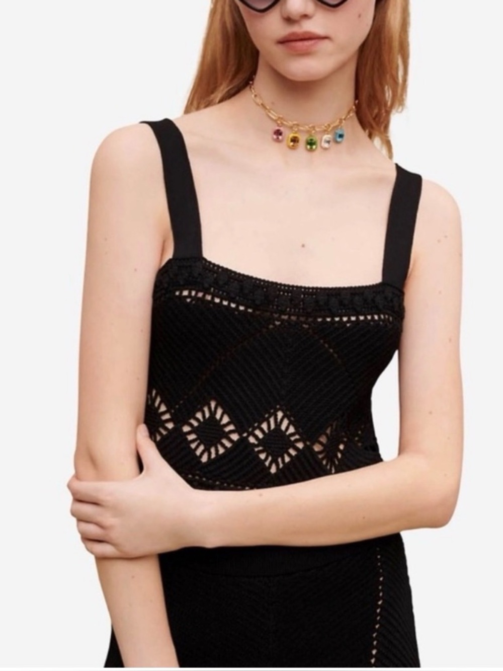 Maje Crochet Crop Top New With Tags